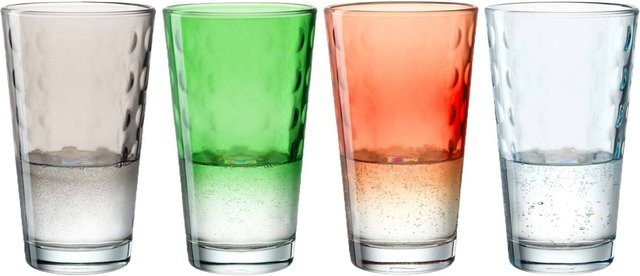 Leonardo Trinkgläser Optic transparent 4er Set mit 540 ml Volumen - Bild 1