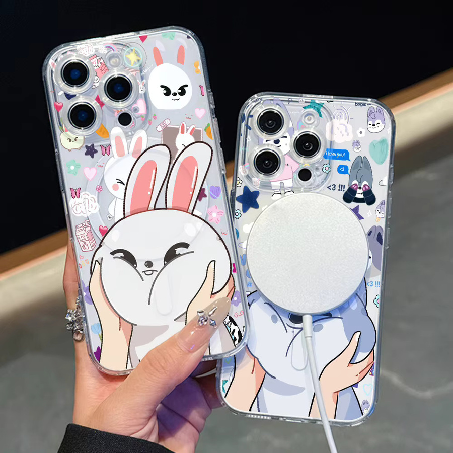 Potdemiel Cartoon K-Kids Strays MagSafe Magnetische Handyhülle für iPhone 17 Air 16 15 14 Plus 13 12 11 Pro Max X Xs XR 8 SE, Transparent - Bild 4