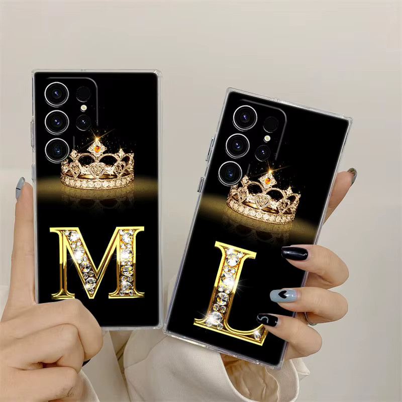 Transparente Handyhülle S25FE für Samsung Galaxy S26 S25 S24 S23 Ultra S20 S21 FE S22 Plus mit Buchstaben-Design - Bild 2