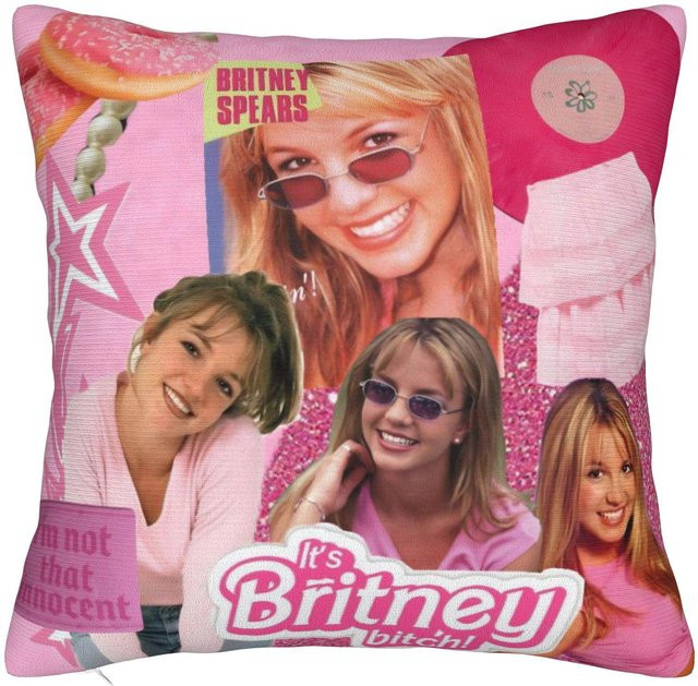JMG Clothing Kissenbezug Britney Spears Motiv in Pink, B/B/H: 30 x 30 x 0 cm - Bild 1