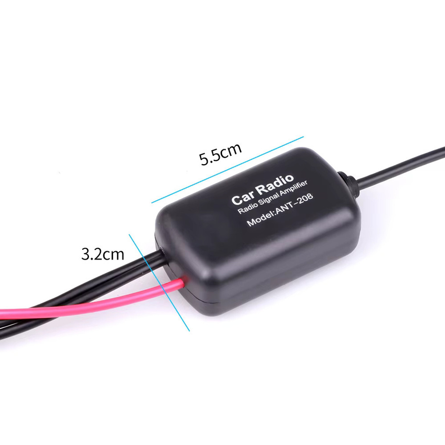 KEBIDUMEI Universal DAB+ Auto Stereo Antennen-Splitter-Kabel Adapter mit FM/AM Signal Verstärker in Schwarz - Bild 3