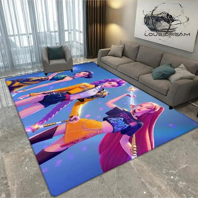 ChenYing01 3D KPop Dämonenjäger Teppich, rutschfest und waschbar, mehrfarbig, B/H: 60 x 40 cm - Bild 1