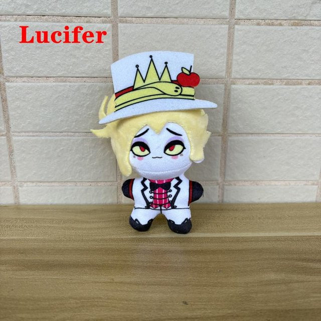 Yiran toy Hazbin Hotel Lucifer Und Alastor Plüschtiere Schlüsselanhänger, 12cm, ab 18 Jahre - Bild 1