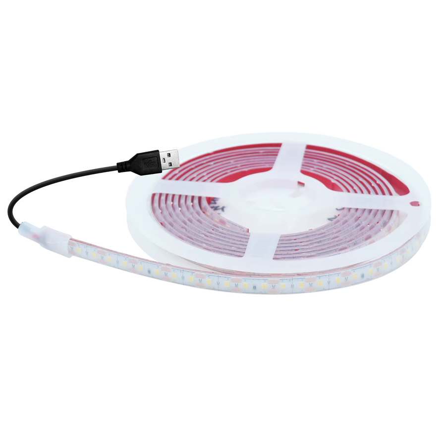HEGEHE USB-LED-Lichtband in Weiß/Warmweiß, wasserdicht IP68, flexibles 5 V Diodenband mit 120 LEDs für Heim- und Gartendekoration - Bild 6