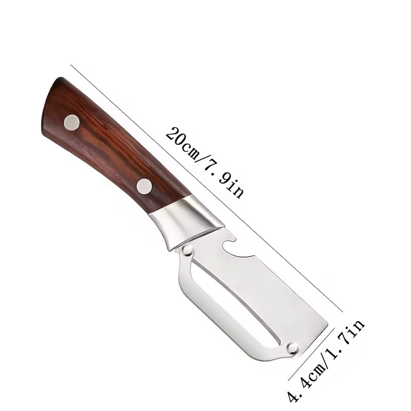 ALLWIN HOUSEWARE W Gemüseschäler-Set aus Edelstahl in Braun mit rutschfestem Griff, multifunktionaler Obst- und Kartoffelschäler für deine Küche - Bild 5