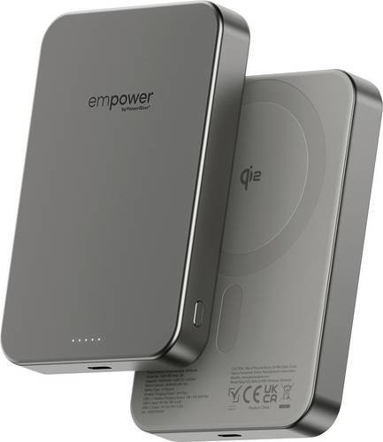 PanzerGlass empower Bank Powerbank 10000 mAh MagSafe Qi Wireless Charging mit USB-C und Statusanzeige in Grau - Bild 1