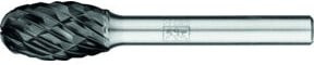 PFERD Hochleistungsfrässtift STEEL Tropfen TRE in Grau für Stahl, Durchmesser: 12 mm, Länge: 20 mm, Schaft-Durchmesser: 6 mm, mit HICOAT Beschichtung - Bild 1