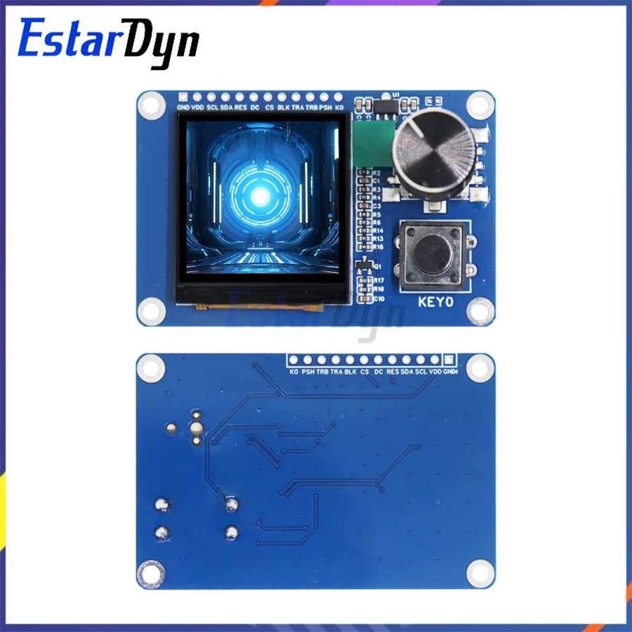 Estardyn 1,54 Zoll TFT LCD Display Modul mit EC11 Drehencoder-Taste in Blau, IIC/I2C SPI Schnittstelle, 240x240 Pixel für ESP32 ESP8266 DIY - Bild 2