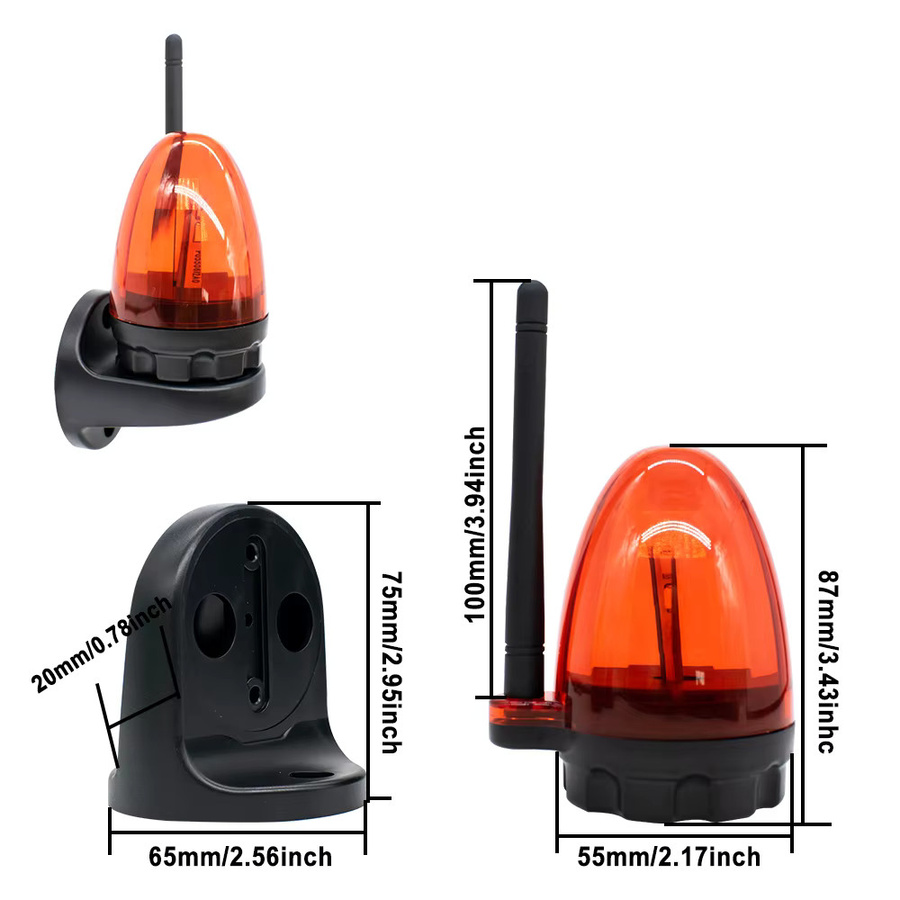 Scimagic-RC LED-Warnlampe mit 3-Farben-Anzeige und Blitzfunktion in Gelb - Bild 3
