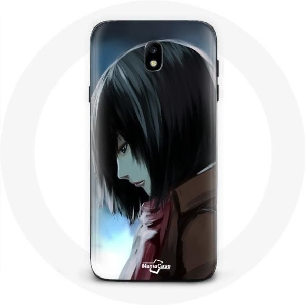 Handyhülle für Samsung Galaxy J7 2017 mit Mikasa Ackerman Attack on Titan Manga Anime Design in Schwarz und Multicolour - Bild 1