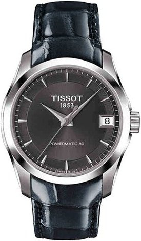 Tissot Armbanduhr Automatik, Edelstahlgehäuse, 32 mm, Lederarmband, Schwarz - Bild 1