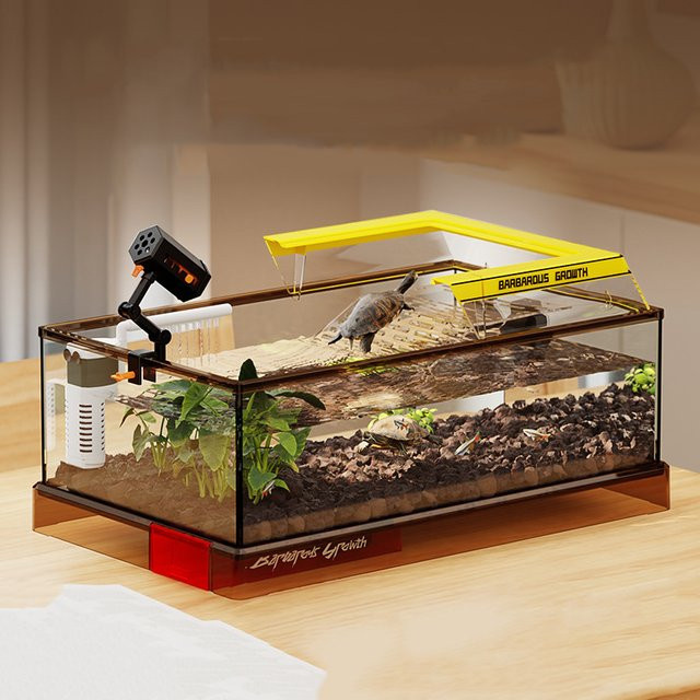 Miflame Transparentes Glas-Aquarium für Schildkröten und Reptilien, B/T/H: 50 x 50 x 50 cm - Bild 1