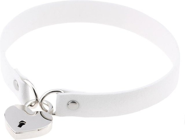 YIRAN Halskette Choker, Leder, Weiß, Damen - Bild 1