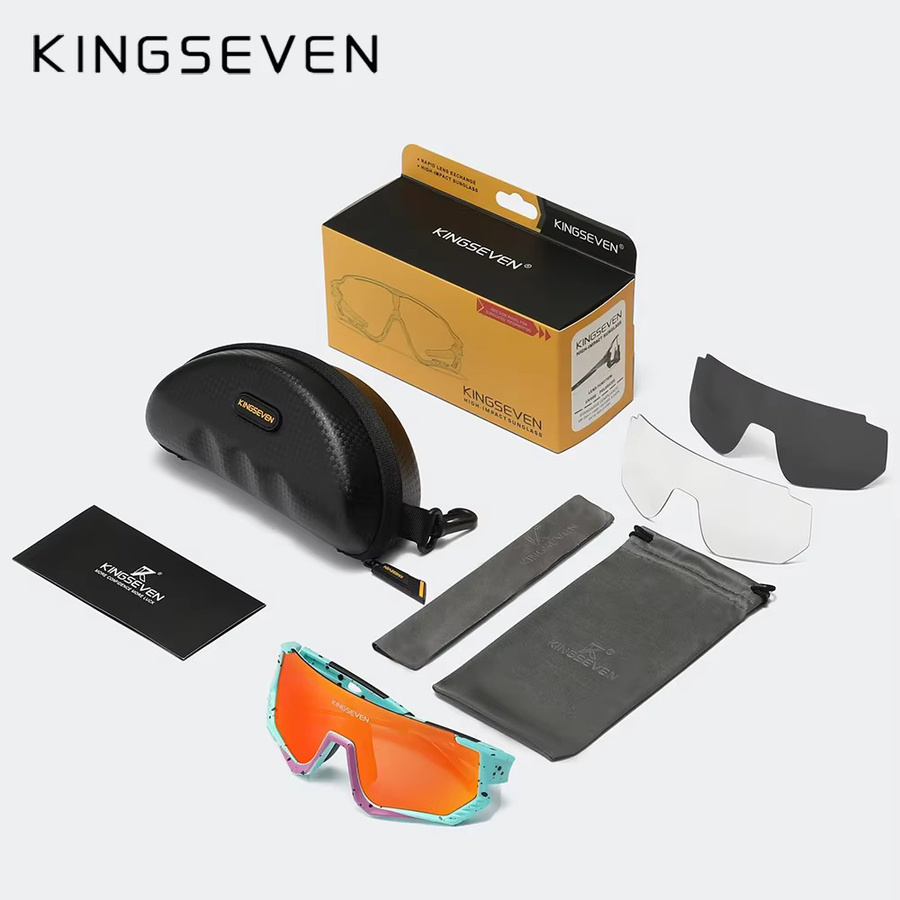 Kings even Sonnenbrille, Sportsonnenbrille, Unisex, Vollrand, Kunststoff, polarisiert - Bild 4