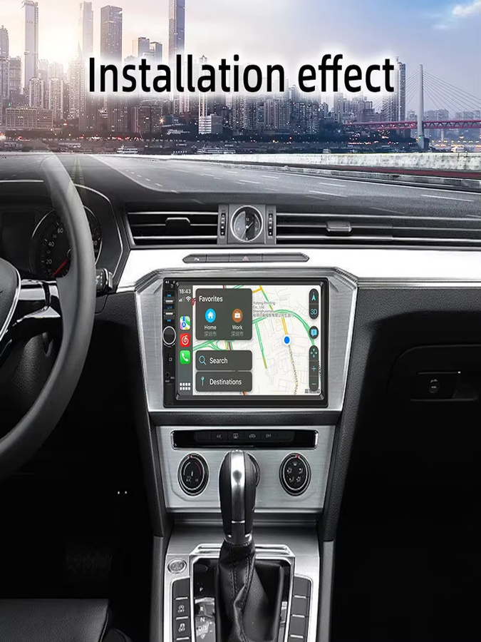 ESSGOO 7 Zoll Autoradio mit Touchscreen, Apple CarPlay, Android Auto, Bluetooth, USB und Mirror Link, Schwarz - Bild 4