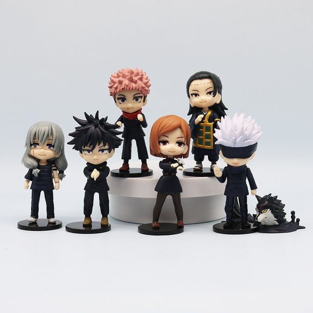 Bandai Jujutsu Kaisen Yuji Itadori Gojo Satoru Q Version, Actionfiguren, 7-teiliges Set - Bild 1