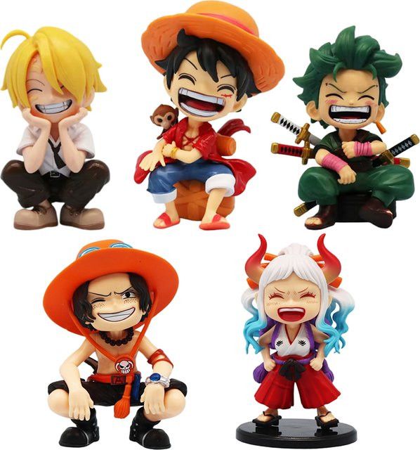 Bandai One Piece Q-Version Laugh Heartily Anime Figuren aus PVC, Multicolor - Bild 1