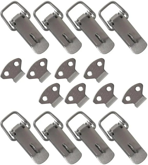 HMF Edelstahl Spannverschluss mit Schlossöse in Silber, 8 Stück, B/H: 27 x 75 mm - Bild 1