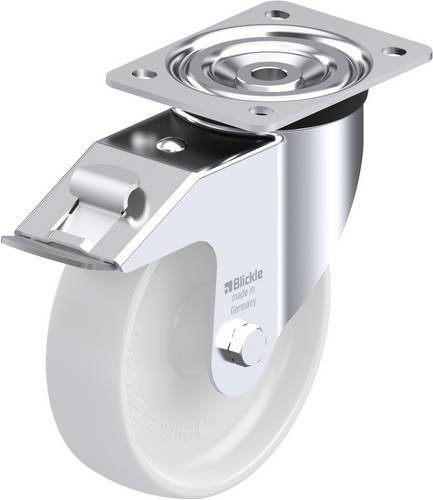 Blickle Lenkrolle L-PO 175G-FI mit Feststeller, Farbe Weiß, Rad-Durchmesser: 175 mm, Tragfähigkeit: 400 kg - Bild 1