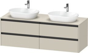 Duravit Waschtischunterschrank Ketho.2 in Matt, wandhängend mit 4 Schubladen, B: 160 cm, T: 55 cm, H: 56,8 cm - Bild 1