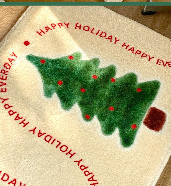 VIAKAMA Weihnachtsbaum-Läufer Teppich, rutschfest und waschbar, Mehrfarbig, B/T: 120 x 40 cm - Bild 1