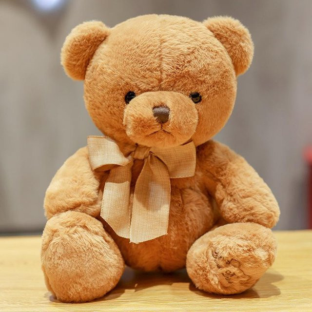 Teddybär Puppe Plüschtier Paar, schlafend haltend, 33cm - Bild 1