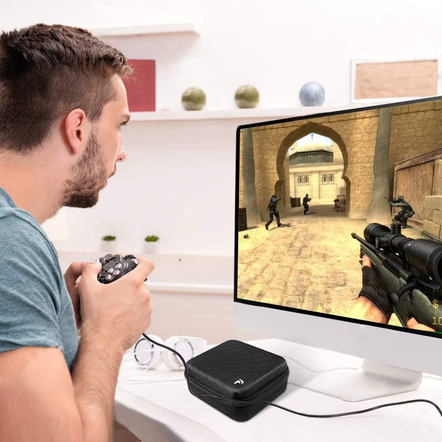 Paiyule Hartschalen-Aufbewahrungstasche in Schwarz für PowerA und PDP Gamecube-Controller sowie Nintendo Switch Wired/Wireless Gamepads - Bild 6