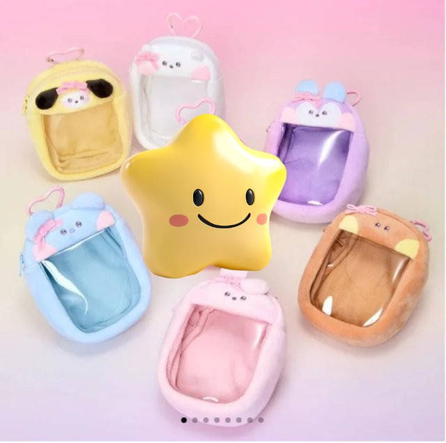 LINE FRIENDS BT21 Cartoon Lady Transparente Tasche, Aufbewahrungstasche - Bild 1