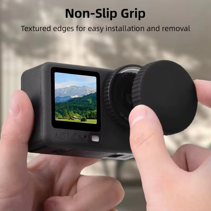 DJI Silikon-Objektivdeckel für Osmo Action 6 in Schwarz, kratzfeste und staubdichte Objektivschutzhülle - Bild 3