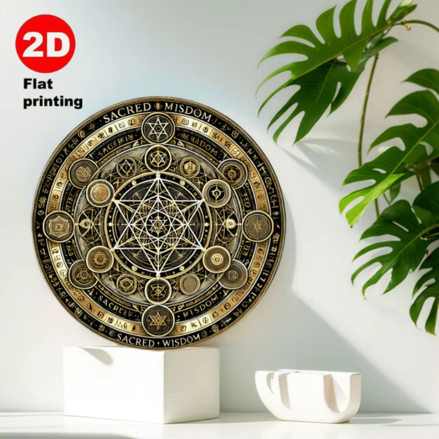 CIFBUY Metatron Messias Sonnenfänger aus Holz in Gold, geometrische Wandkunst für dein Zuhause - Bild 4