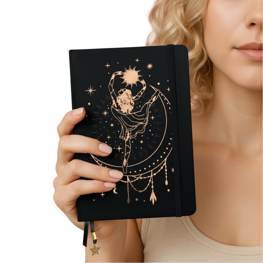 Buke Notebook Punktnotizbuch mit Hardcover aus Kunstleder in Schwarz, A5, 5 x 5 mm Punktraster und 160 g/m2 Papier - Bild 5