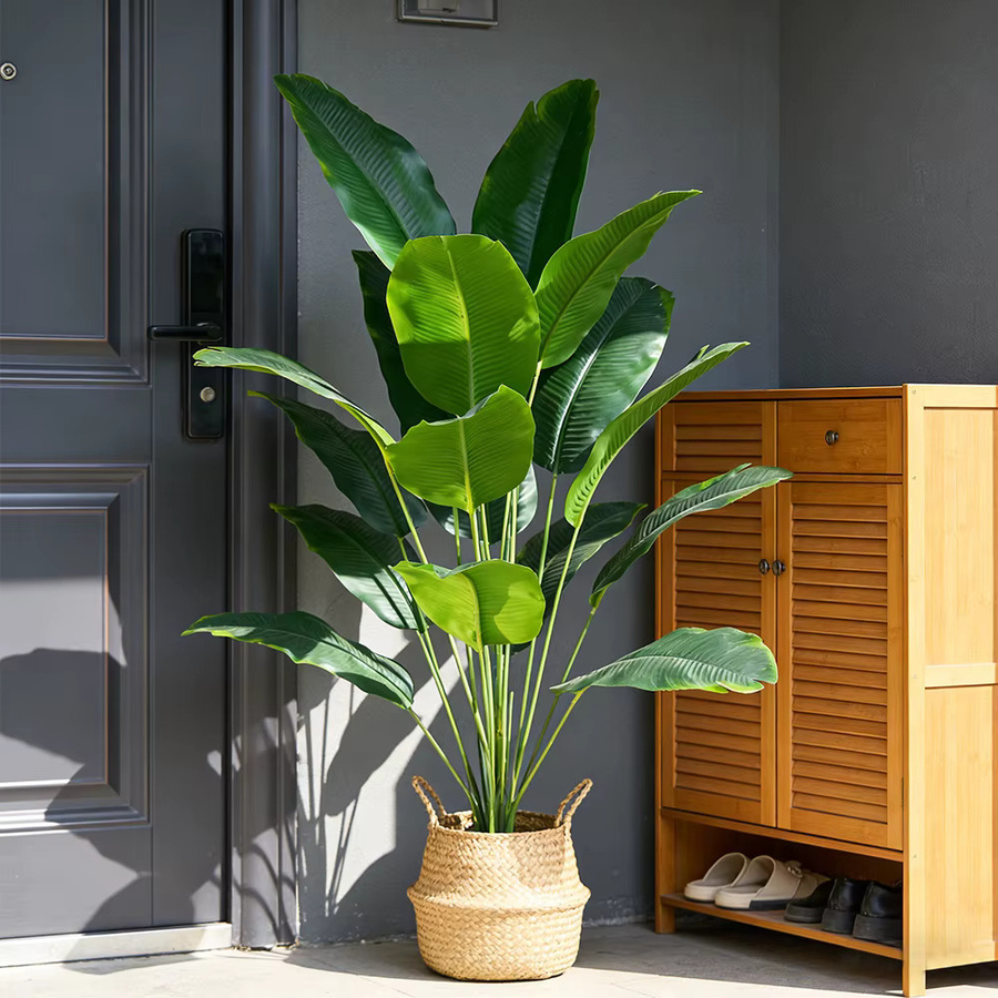 Künstliche Palme Kmitang in Grün, Tropische Bananenbaum-Pflanze aus Kunststoff, Höhe: 65 cm - Bild 2