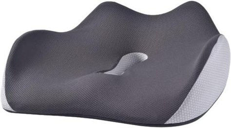 L.RIDING PULO Sitzkissen aus Memory Foam in Grau, atmungsaktives und ergonomisches Po-Kissen für Büro und Zuhause - Bild 1