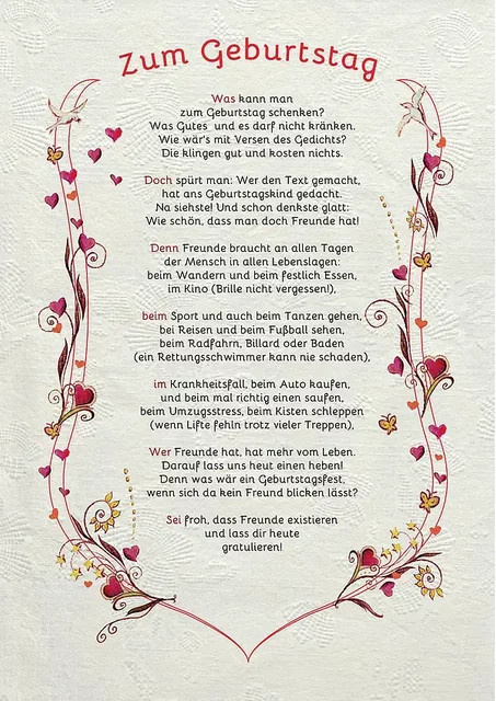 Moderne Geburtstagsauszeichnung mit floralem Herz-Design und Typografie in Multicolour - Bild 1