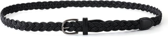 FashionFlair Taillenkette, Zopfmuster, Lederakzente, Damen, schwarz - Bild 1