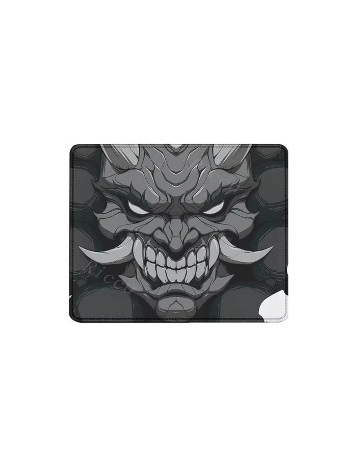 Riccu Mauspad Ghost Face mit japanischer Samurai-Teufelsmaske in Schwarz-Weiß, rutschfestes Gaming-Mauspad mit HD-Druck - Bild 4