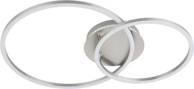 Eglo LED-Deckenleuchte Palmaves 3 in Nickel-Matt Silber und Weiß, rund, B: 55 cm, T: 39 cm - Bild 1