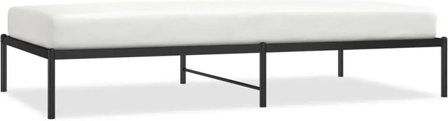 vidaXL Bettgestell aus Metall in Schwarz mit mattem Finish, B: 112 cm, H: 31 cm, T: 207 cm - Bild 1
