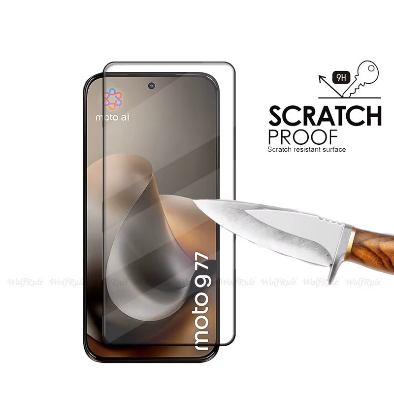 Motorola Moto G77 Schutzfolie aus gehärtetem Glas, transparente HD Displayschutzfolie mit 9H Härtegrad und vollständiger Abdeckung - Bild 2