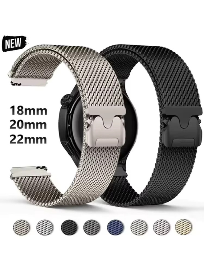 CHIICSMART Uhrenarmband Milanaise, Edelstahl, Silber, Unisex - Bild 5