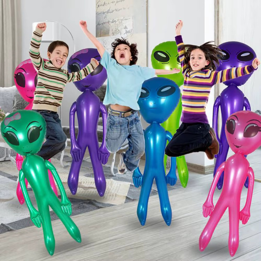 Wonflex Aufblasbares Alien-UFO Luftmodell in Mehrfarbig als Weltraum-Themenparty-Dekoration - Bild 2