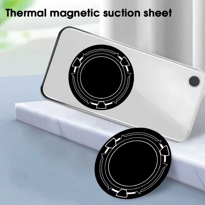 WSSHE Magnetische Metallplatte Ring für MagSafe und Tablet PC Halterungen, Schwarz, Durchmesser: 4 cm, 6 cm oder 9 cm - Bild 2