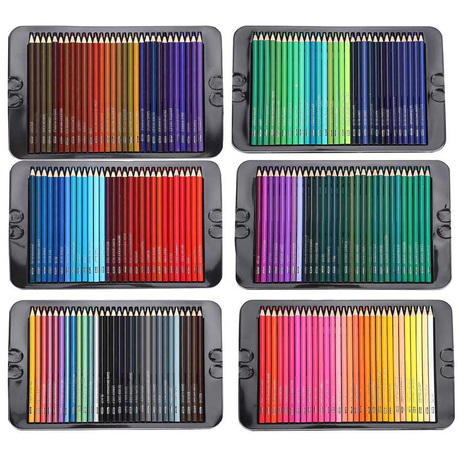 Nensit 180-teiliges Farbstift-Set für Profis in einer Metallblechdose, Mehrfarbig - Bild 4