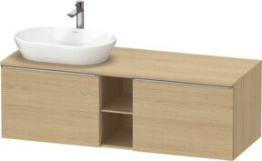 Duravit Waschtischunterschrank D-Neo in Beige, Wandhängend, B: 140 cm, T: 55 cm, H: 45,9 cm - Bild 1