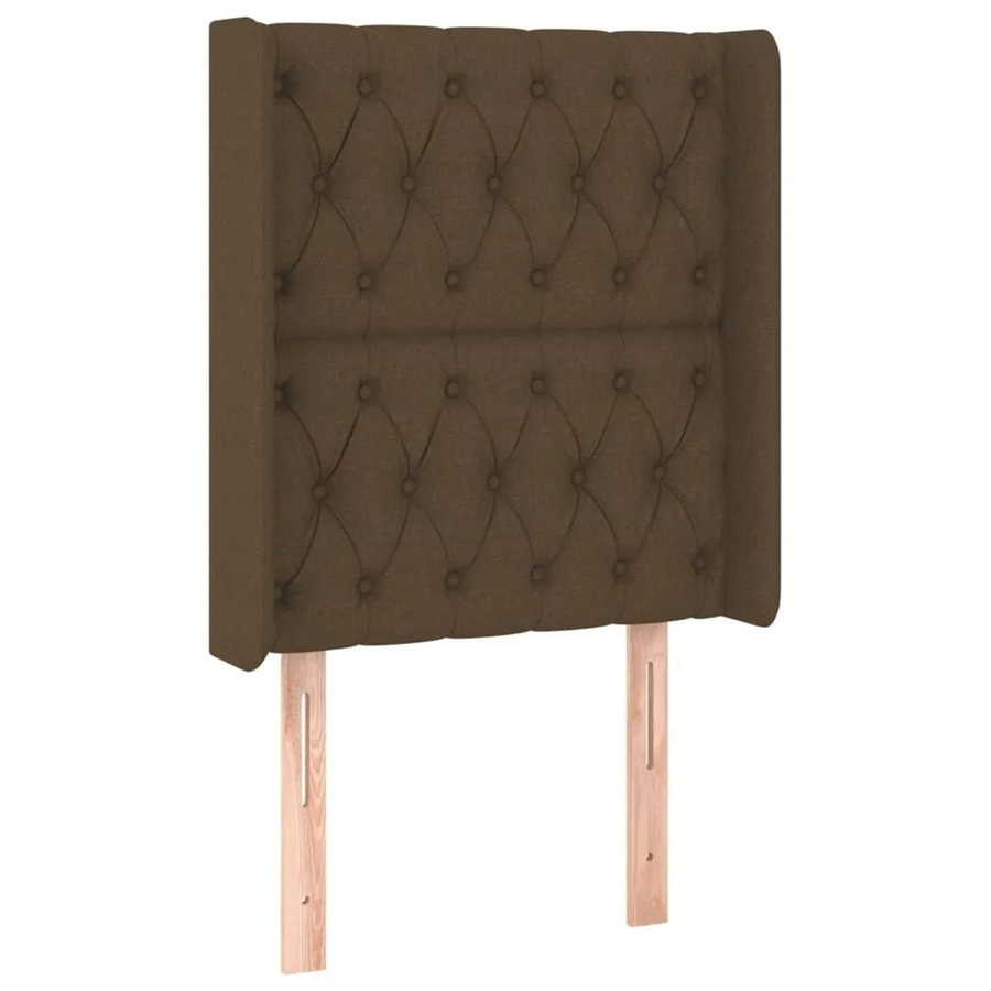 vidaXL Kopfteil mit Ohren in Dunkelbraun aus Stoff, B/T/H: 83 x 16 x 118 cm - Bild 2