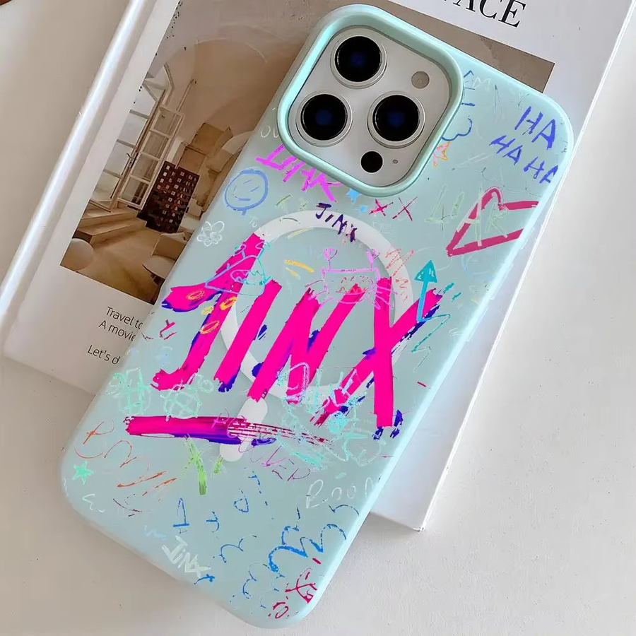 HAnime Arcane Jinx Handyhülle für Apple iPhone 11-17 Pro Max, stoßfeste Schutzhülle, mehrfarbig - Bild 2