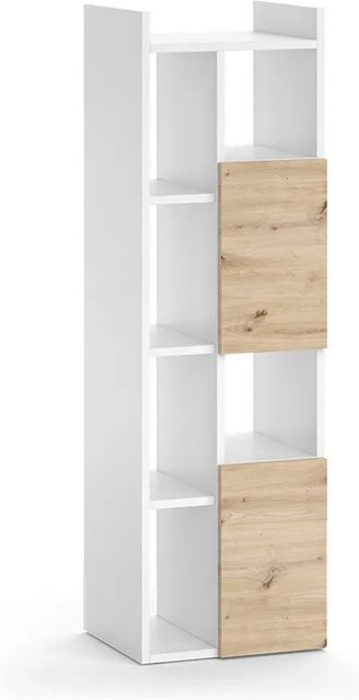 Vicco Badschrank Alf Hochschrank in Weiß und Artisan Eiche mit B/T/H: 36 x 36 x 117 cm - Bild 2