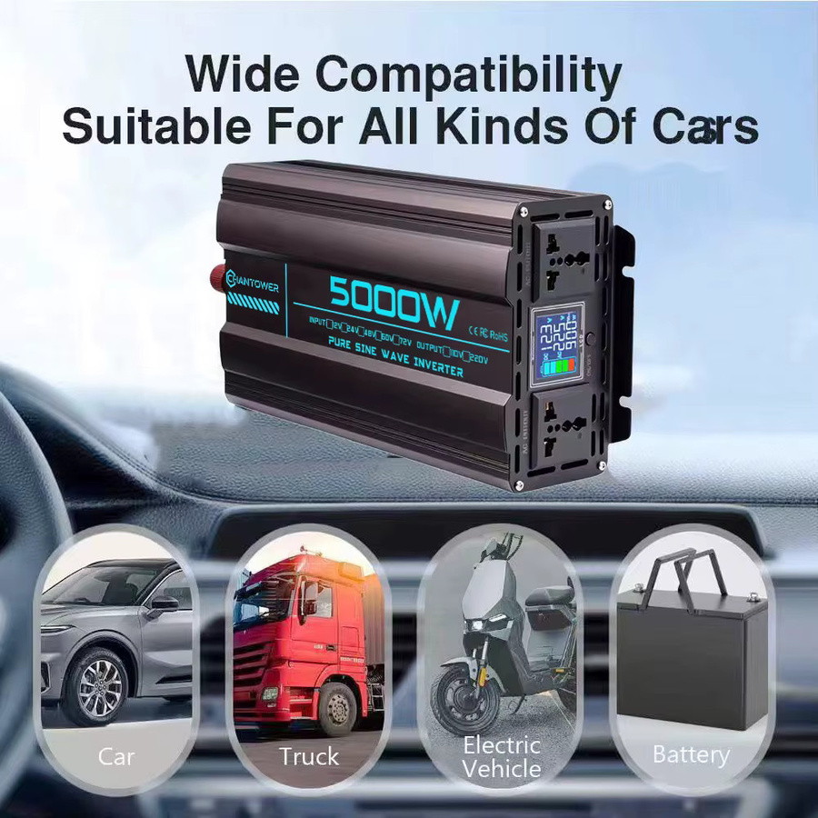 CHANTOWER Reiner Sinus-Wechselrichter DC zu AC für Auto und Solar in Schwarz - Bild 5
