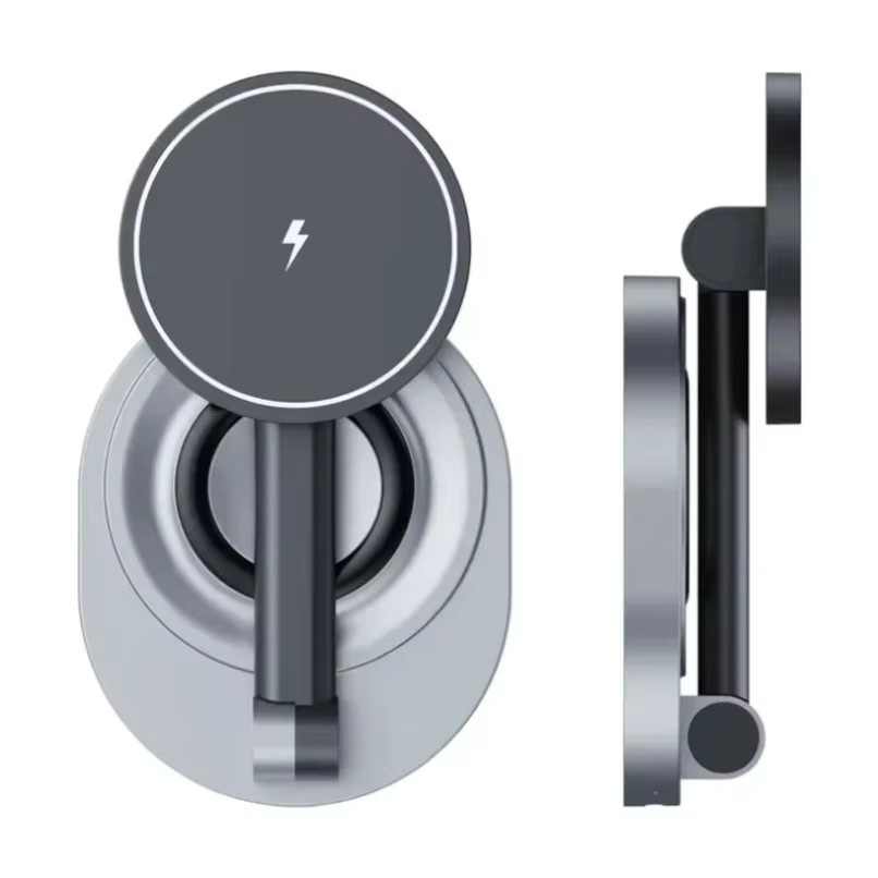 VIKEFON 2-in-1 Magnetische Kabellose Ladestation für MagSafe iPhone und Apple Watch in Schwarz - Bild 3