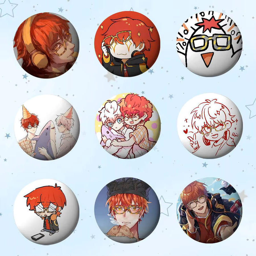 52TOYS Brosche, Anime Mystic Messenger 707 Abzeichen, Weißblech, Unisex - Bild 2